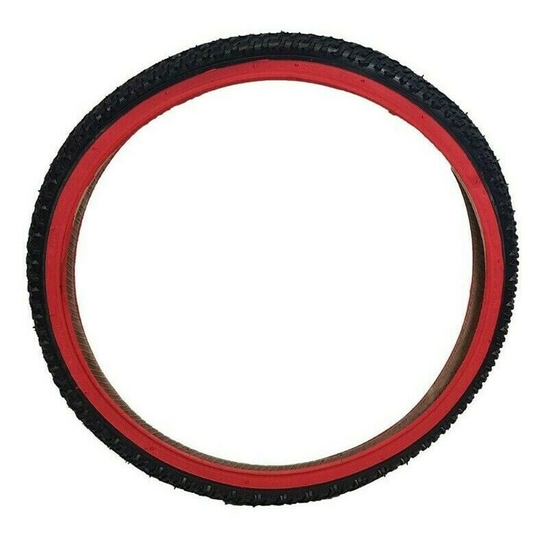 MTB Tyre 26 x 1.95 (52 – 559) Red Sidewall Mountain Bike All Terrain Tread