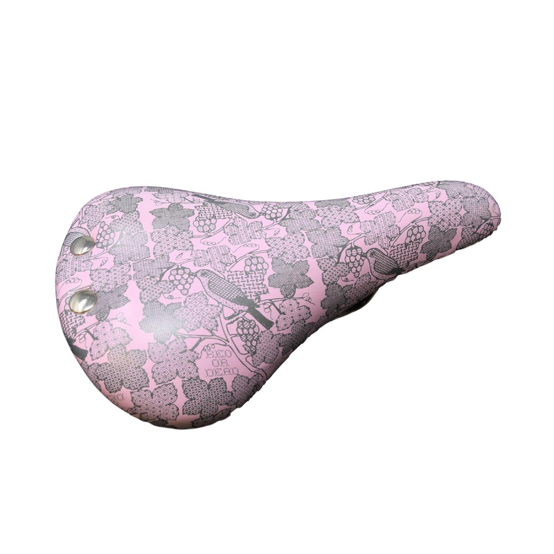 Raleigh Cuckoo Ladies Pink Pattern Spring Saddle Red Or Dead