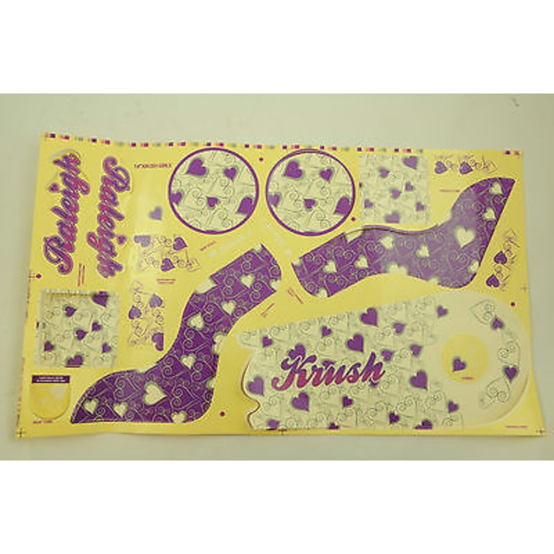 RALEIGH KRUSH  16 WHEEL BIKE DECALTRANSFER SET STICKER PACK WTFRKR16