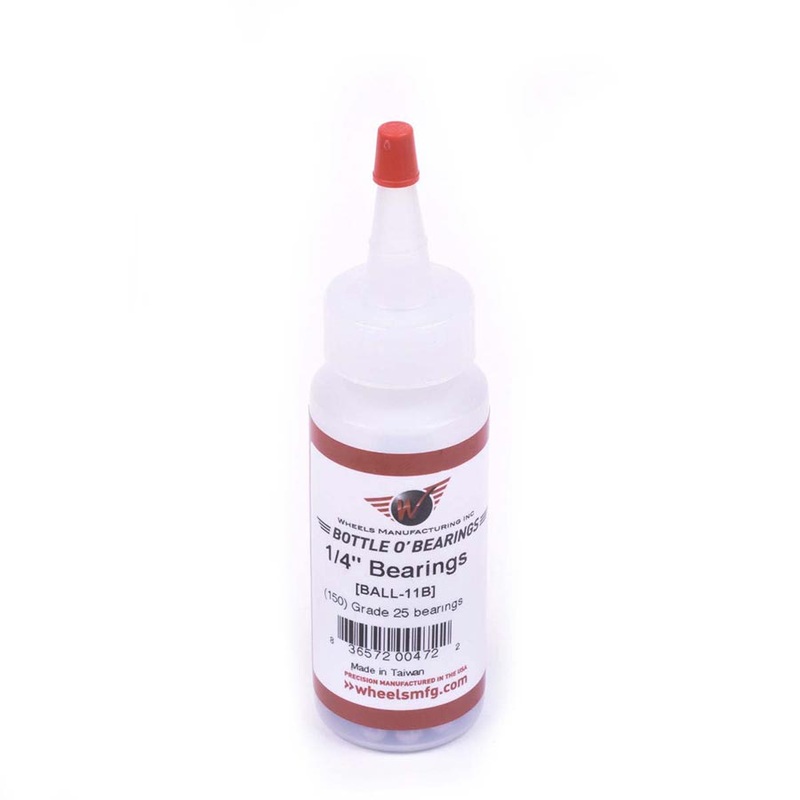 Wheels Manufacturing Grade 25 1/4 Loose Ball Bearing: Bottle of 150