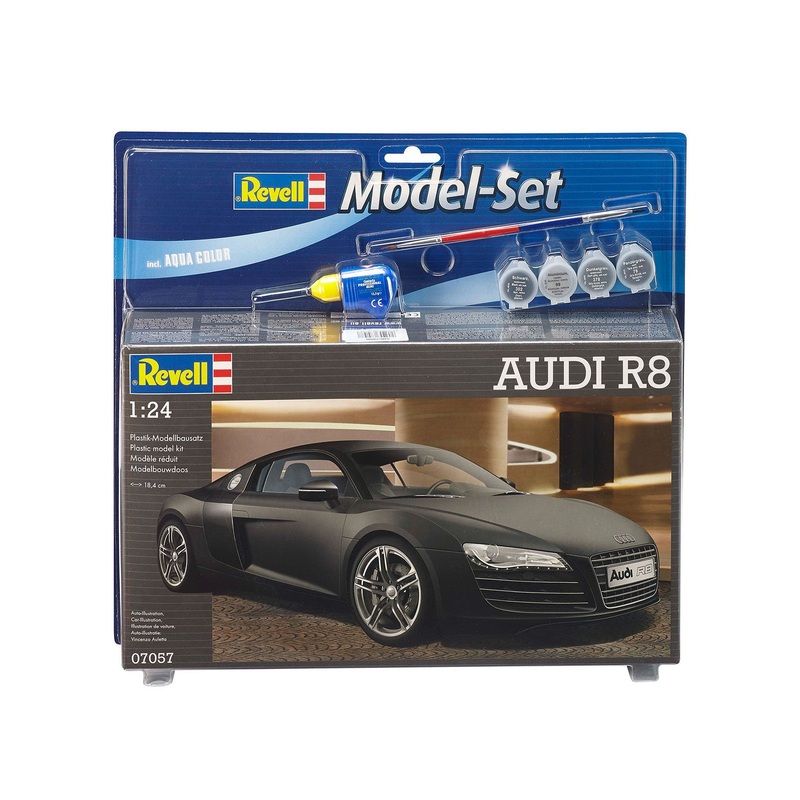 Revell Audi R8 1:24 with Paint 67057 Car Model Kit German Sports Car 67057