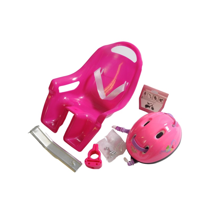 Girls Bike Pink Dolly Seat,with Dolls Helmet Exclusive Ideal Present