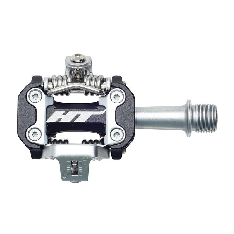 HT Components M2 Pedals – Dual Sided Clipless Aluminum 9/16 Black