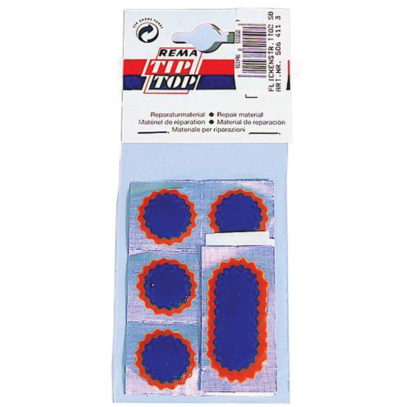 Rema Top Tip Tube Patches x8|F1 X 6/F2 X 1|BLACK/RED