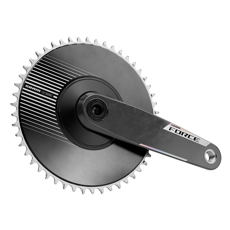SRAM Force 1x Aero E1 Crankset Speed: 12/13 Spindle: 28.99mm BCD: Direct Mount SRAM 8 Bolt 50 DUB 160mm Black Road