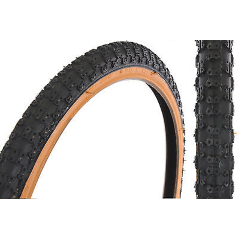 PAIR 20×1.75 BLACK AMBERWALL COMP 3 III TREAD TYRES FOR OLD SCHOOL BMX &RALEIGH BURNER