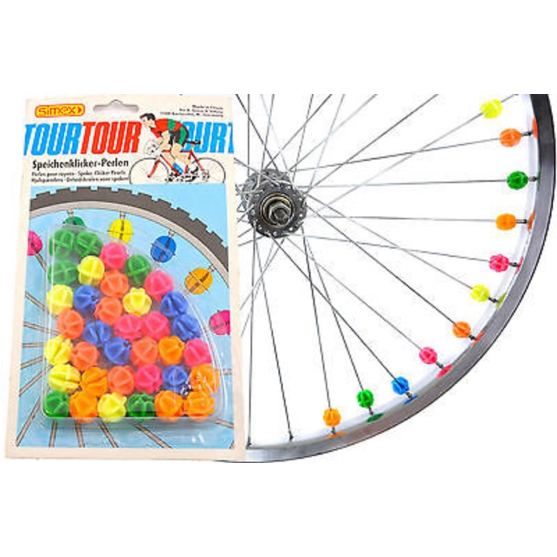 ORIGINAL 80s MADE SPOKEY DOKEYS SPOKE CLICKERS RETRO LOOK ON ANY BIKE