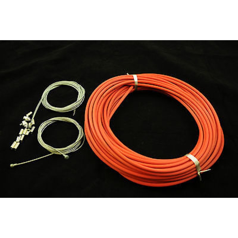 RARE 50s,60s RACING BIKE RED RIBBED RACER BIKE CABLE SET TAILOR MADE TO ORDER
