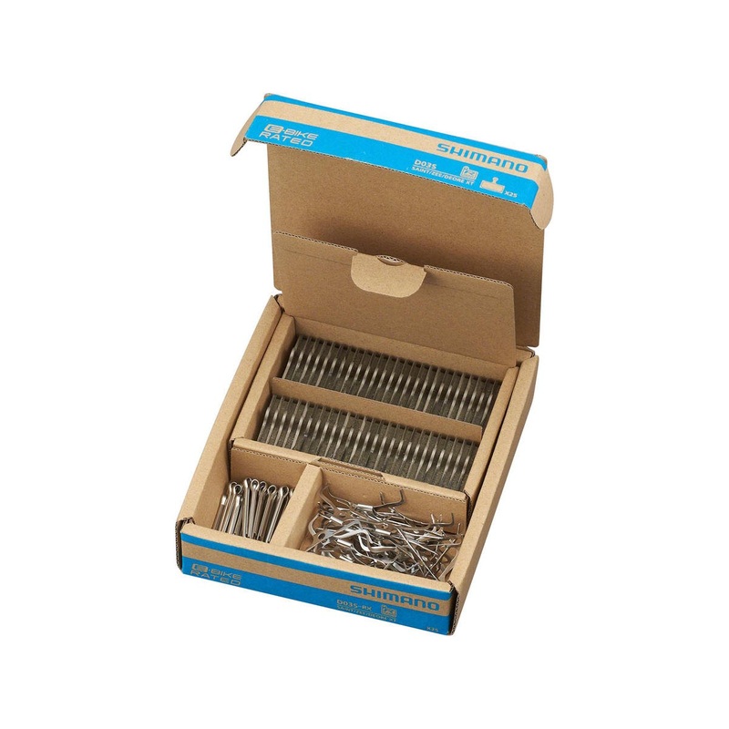 Shimano D03S-RX Disc Brake Pads & Springs Bulk Pack (Resin Compound) (25 Pairs) (Stainless Steel Backplate)