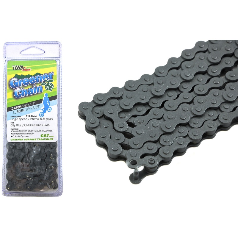 GREY COLOURED CHAIN GREENER TAYA 1-2 x 1-8 BMX,FIXIE,ANY SINGLE SPEED BIKE