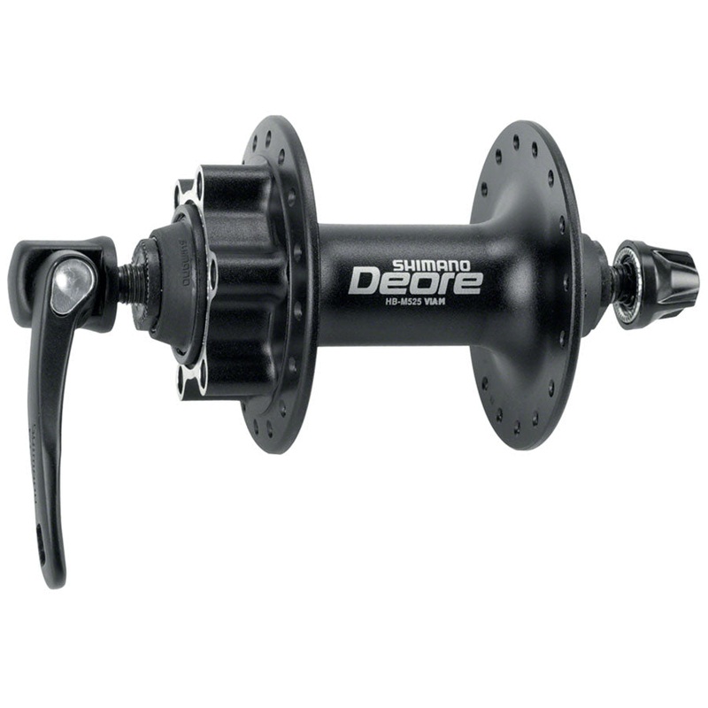 Shimano Deore HB-M525A Front Hub – QR x 100mm 6-Bolt Black 32h