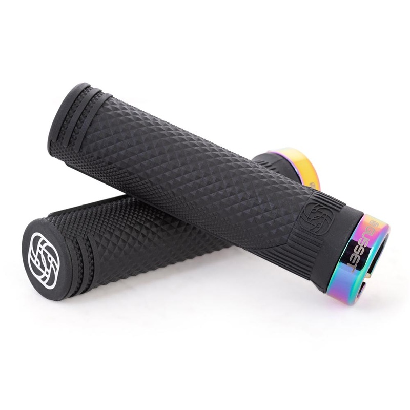 Gusset S2 Lock-On Extra Soft Oil Slick Black 133mm Bike Handlebar Grips