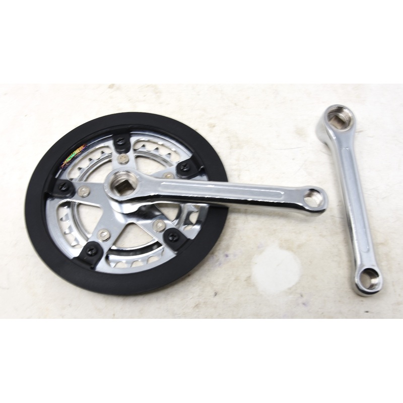 JUNIOR CHILDS BIKE DOUBLE CHAIN WHEEL SET 28-38 TEETH 140mm CRANK + GUARD