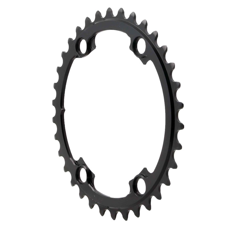 Absolute Black Round Chainring 4x110BCD Shimano Asym 34T – Black