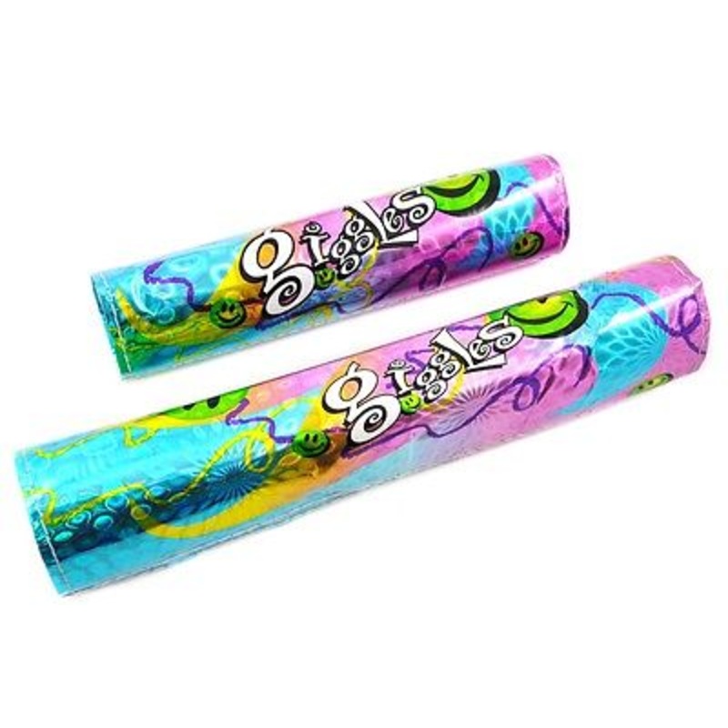 GIRLS BMX GIGGLES PAD SET PINK & MULTI COL 2 PIECE HANDLEBAR & FRAME PAD