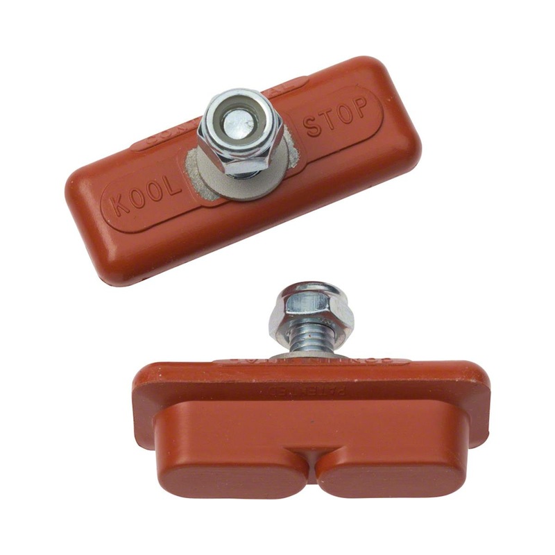 Kool Stop Continental Caliper Brake Pads (Red) (1 Pair) (Salmon Compound)