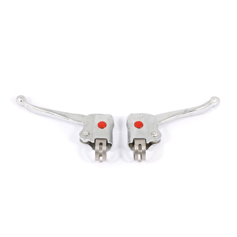 PAIR 70’s 80’s CHROME BRAKE LEVERS WITH CLASSIC RED DOT.TOURIST,SHOPPERS,FOLDERS