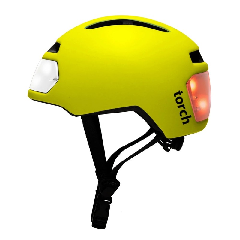 Torch T2 Bike Helmet With Integrated Lights – Neon Yellow One Size 54cm – 61cm