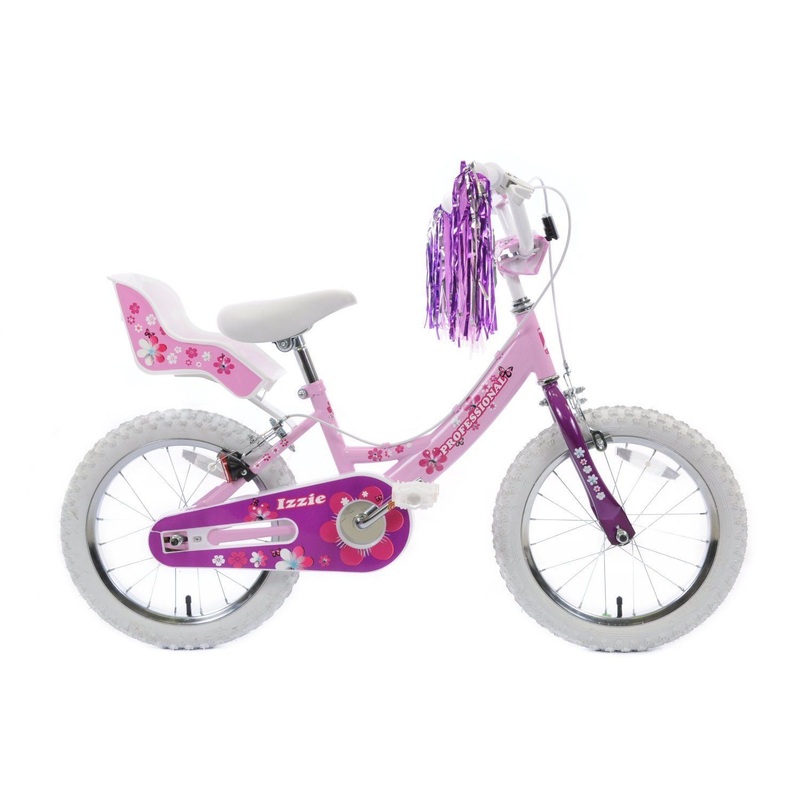 IZZIE 16 WHEEL PINK GIRLS BIKE, DOLLY SEAT+STREAMERS AGE 5+ IDEAL PRESENT