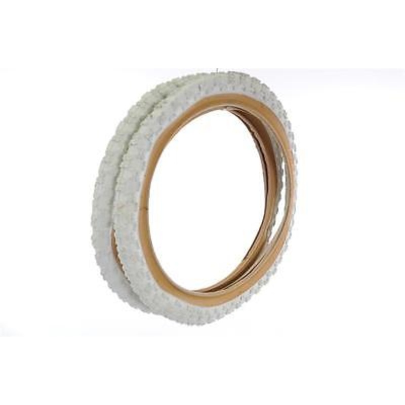 PAIR(2) 16×1.75 WHITE AMBERWALL COMP 3 BMX TYRES SUIT RALEIGH MINI BURNER ANY 16