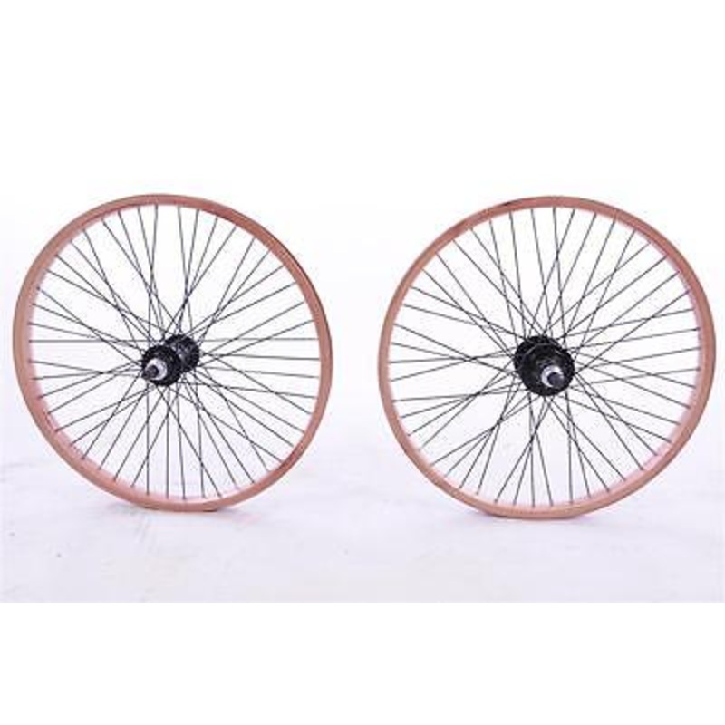 DIAMOND BACK BMX WOOD EFFECT 48 SPK WHEELS 14mm AXLE 9 TEETH DRIVE REAR RRP 110