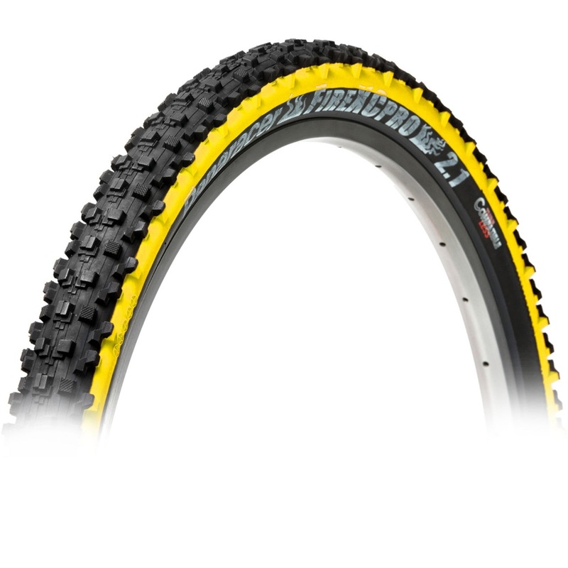 Panaracer Fire XC Pro Tubeless Folding 26 Inch Bike Tyre Black/Yellow 26×2.1