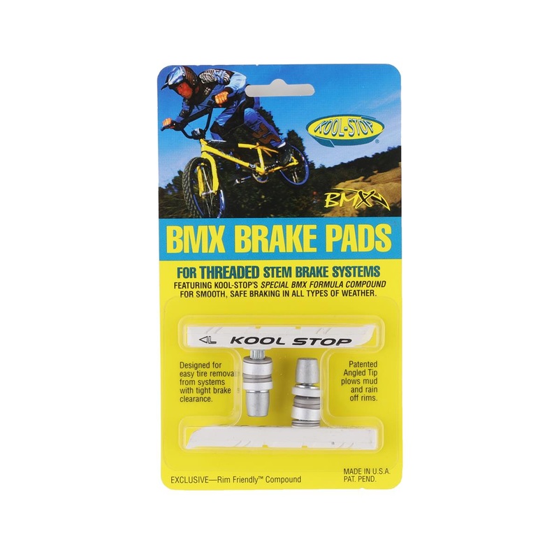 Kool Stop BMX Brake Pads (White) (Threaded) (1 Pair)
