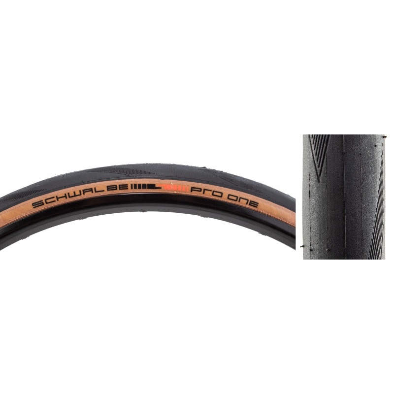 Schwalbe Pro One Tire – 700 x 30 Tubeless Folding BLK/Transparent Evolution Super Race Addix Race V-Guard
