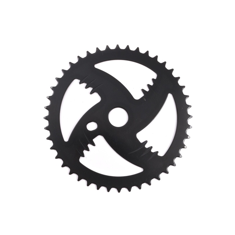 44 TEETH OLD SCHOOL BMX CHAIN RING CHAINWHEEL BLACK UNIQUE TEETH DESIGN