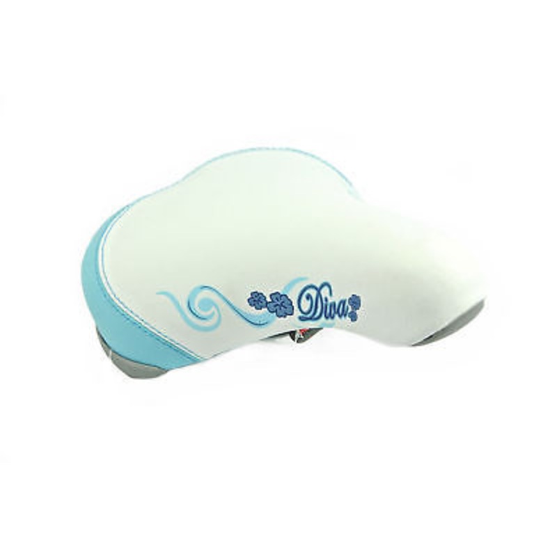 JUNIOR BIKE SADDLE OF HIGHEST QUALITY AVENIR UNISEX COMFYWHITE BIG RRP SAVING