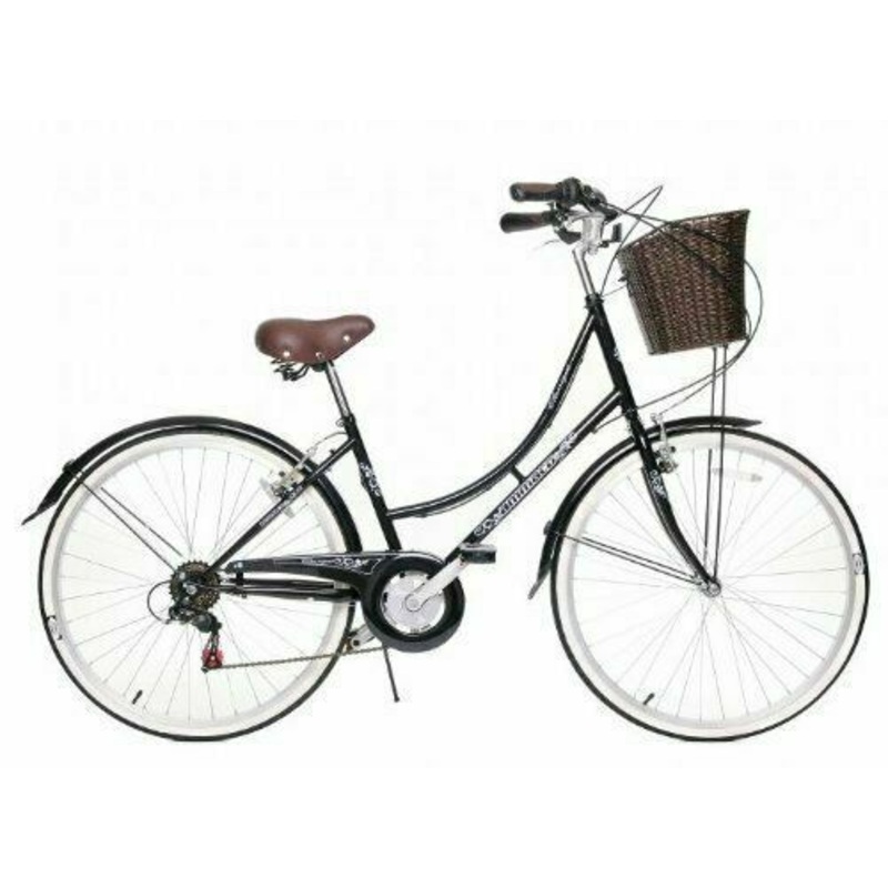 Ladies Lifestyle Bike Classique 26 Wheel Basket Black 16 Frame