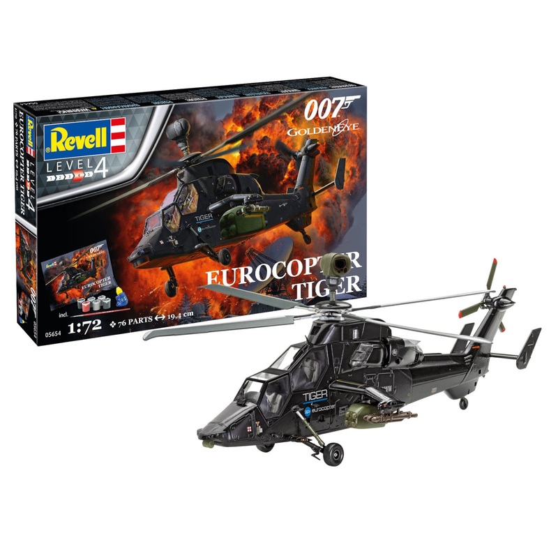 Revell James Bond Eurocopter Tiger Gift Set Helicopter Model Kit 007 Goldeneye 05654