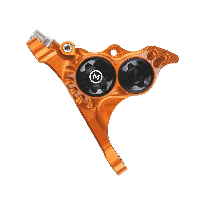 Hope RX4+ Road/Gravel Disc Brake Caliper (Orange) (Hydraulic) (Front) (Front Flat DM +20) (Mineral Oil)