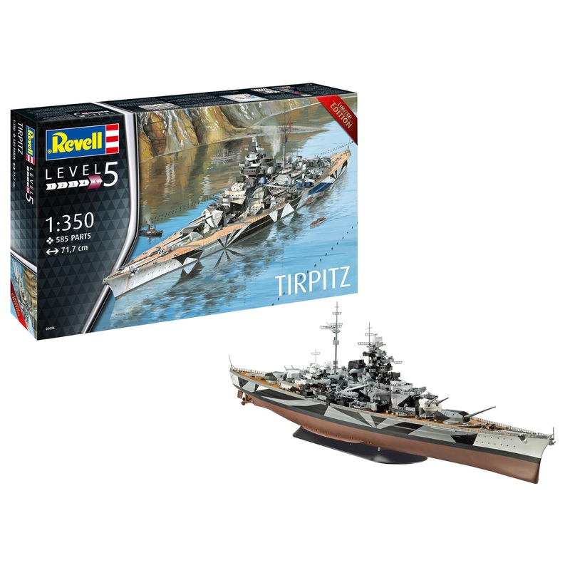 Revell German Battleship Tirpitz Warship Model Kit 1:350