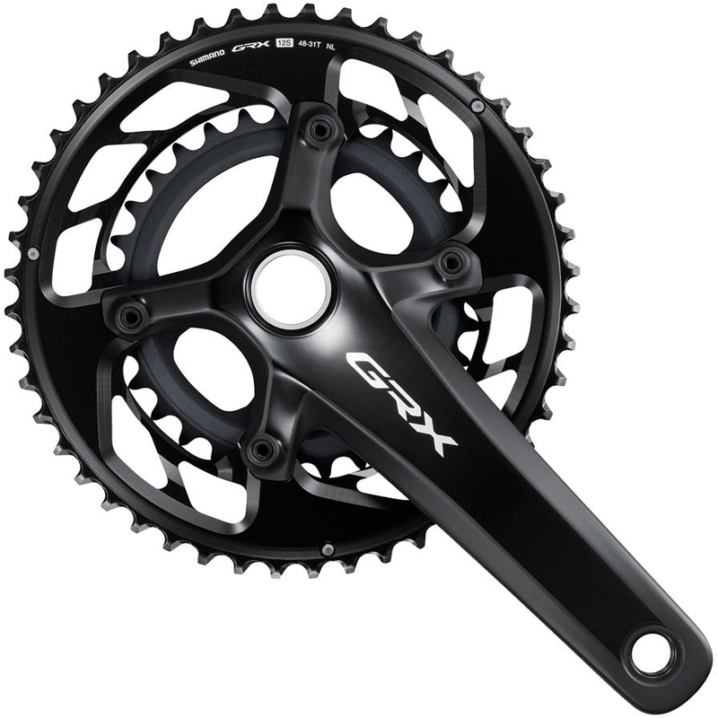 Shimano GRX FC-RX820-2 Crankset – 175mm 12-Speed 48/31t 110/80 BCD Hollowtech II BLK