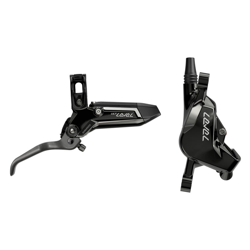 SRAM Level Ultimate Stealth Disc Brake Lever – Front Post Mount 2-Piston Carbon Lever Titanium Hardware Gloss BLK C1