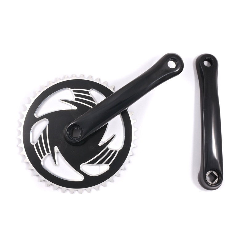 44 TEETH CHAINWHEEL ALL ALLOY 170mm 1-8 CRANK CHAINSET FIXIE-SINGLE SPEED BLACK
