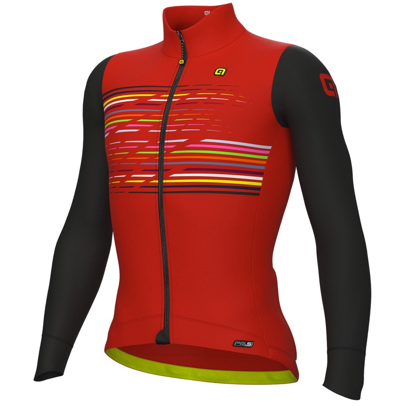 Maglia maniche lunghe Ale PR-S Logo – Rosso nero
