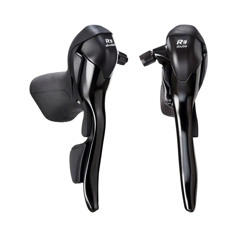 Microshift R9 Drop Bar Brake/Shift Levers (Black) (Pair) (2 x 9 Speed) (Shimano Compatible)