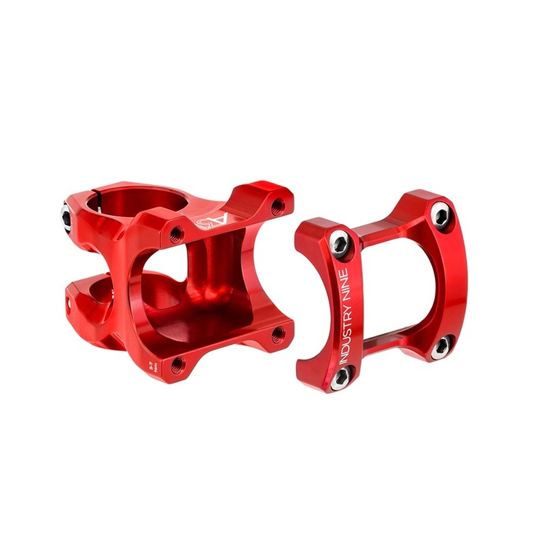Industry Nine A318 Stem – 50mm 31.8mm Clamp +/-4.4 1 1/8 Aluminum Red