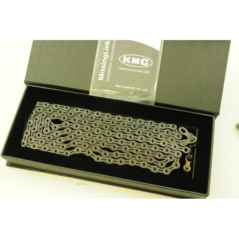 KMC X11-SL DLC ALL BLACK 11 SPEED MTB CHAIN 116L PROFESSIONAL STRONG V LIGHT