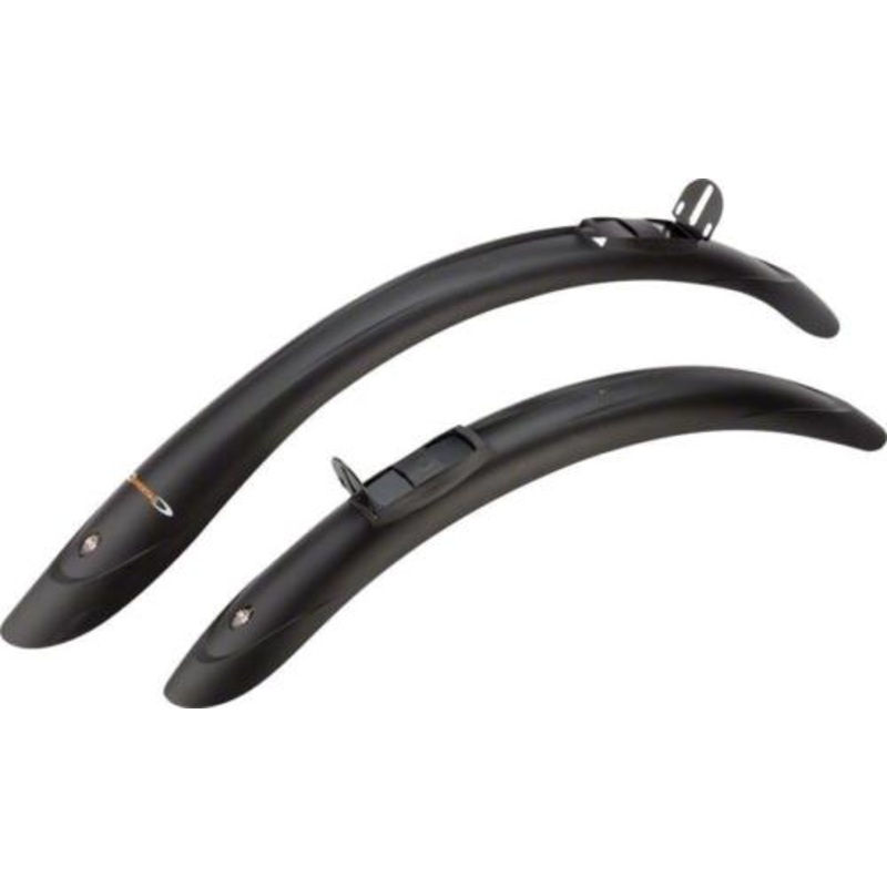 Pair SKS BEAVERTAIL Clip On Clip Off Mudguards Front For 26-28Wide Tyred Bikes
