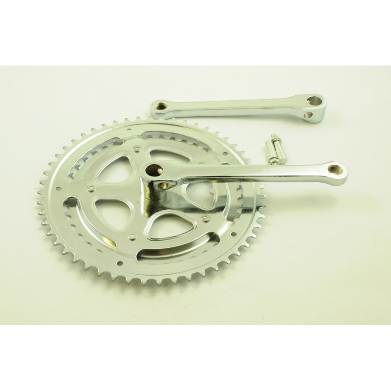 OLD SKOOL 60s 70s 80s RACING BIKE DOUBLE CHAINWHEEL 42-52 COTTERED RACE BIKE