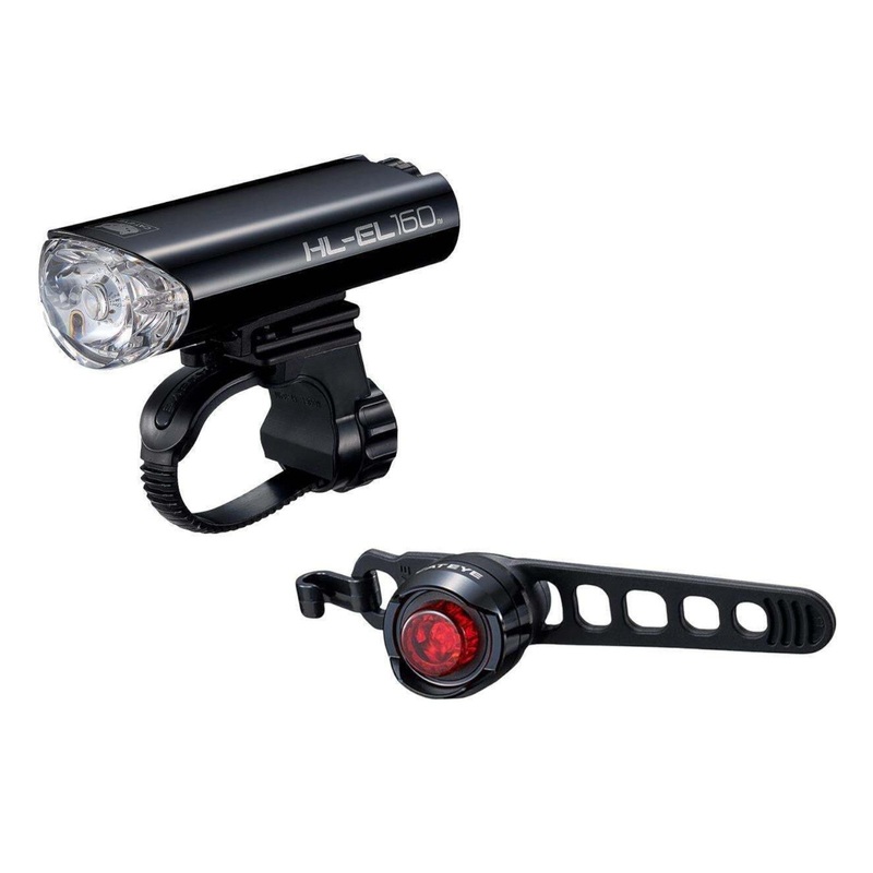 Cateye HL-EL160 / Orb Front & Rear Bike Light Set