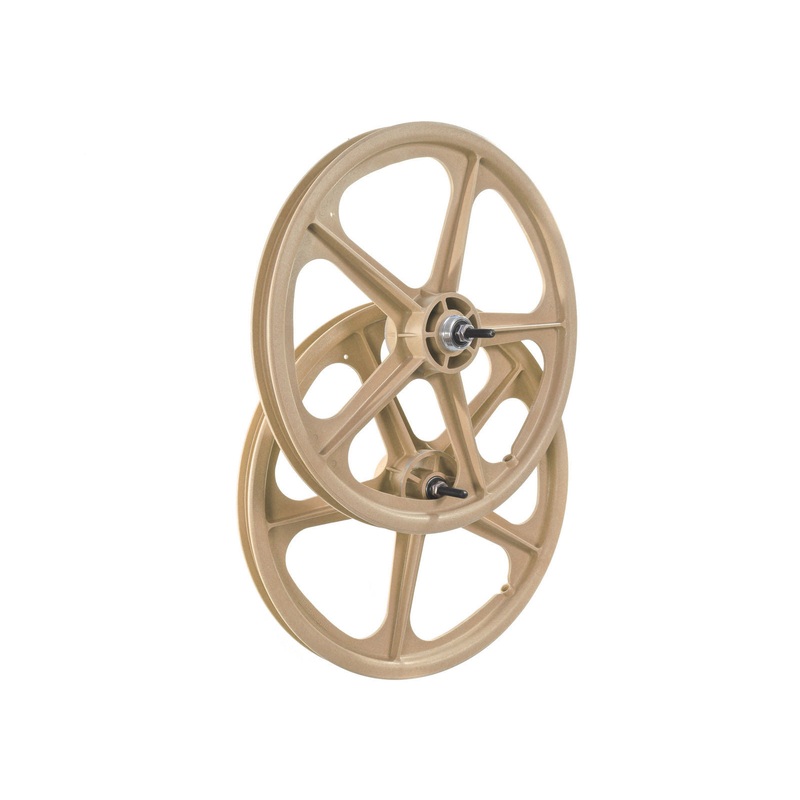 PAIR SKYWAY MAG WHEELS ORIGINAL TUFFll BEIGE 20 SUIT BMX-FREESTYLER RRP 129.95