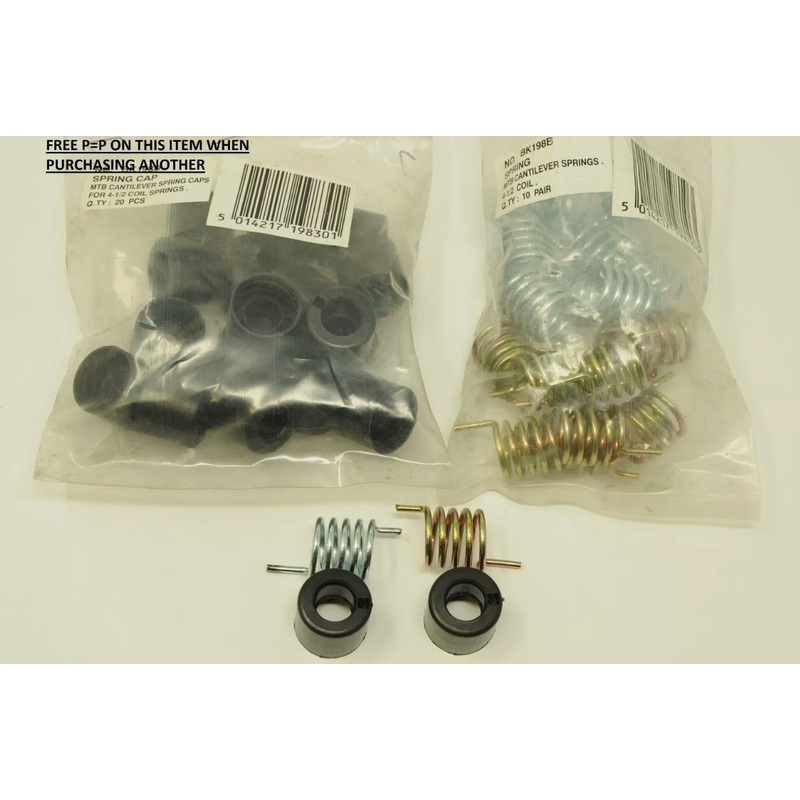 WHOLESALE JOB LOT OF 10 PAIRS CANTI-LEVER 4  COIL BRAKE SPRINGS & COVERS