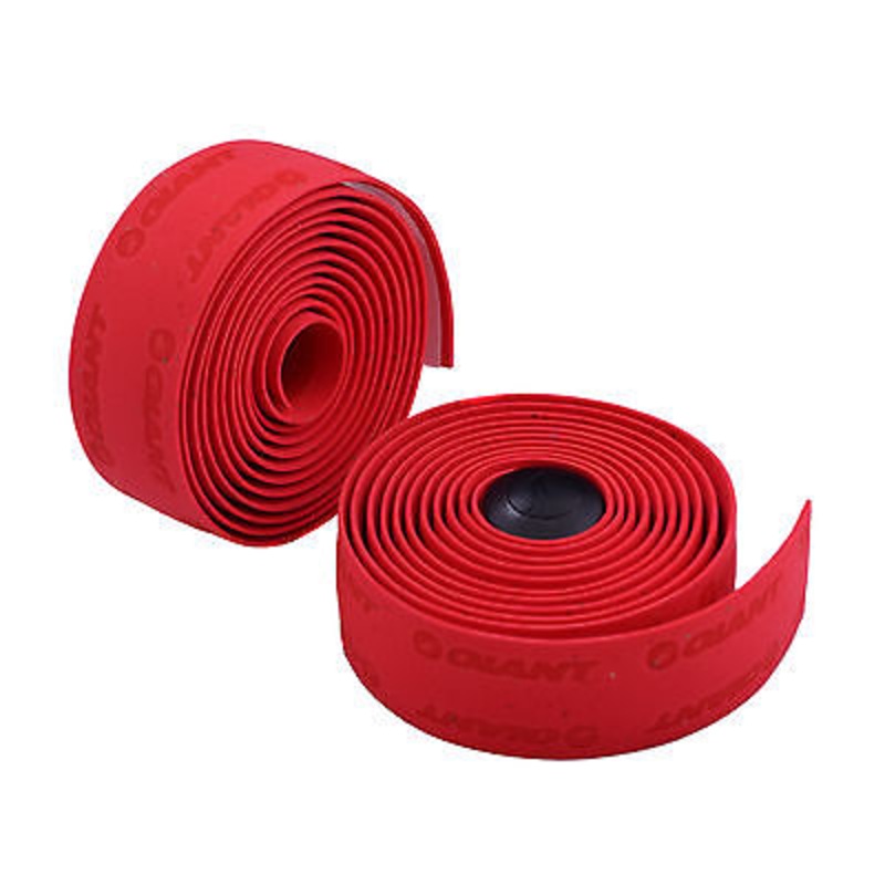GIANT SOFT COMFORT GEL CORK ROAD BIKE HANDLEBAR TAPE RED WITH BAR END PLUGS