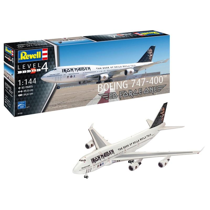 Revell Boeing 747-400 Iron Maiden Ed Force One Plane Model Kit 1:144