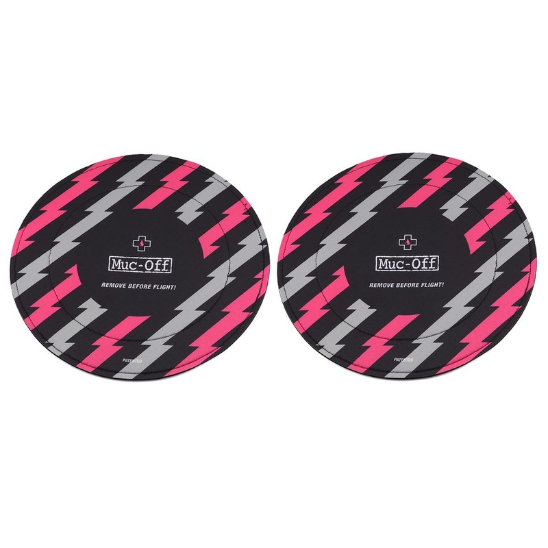 Muc-Off Disc Brake Covers (Black/Pink)