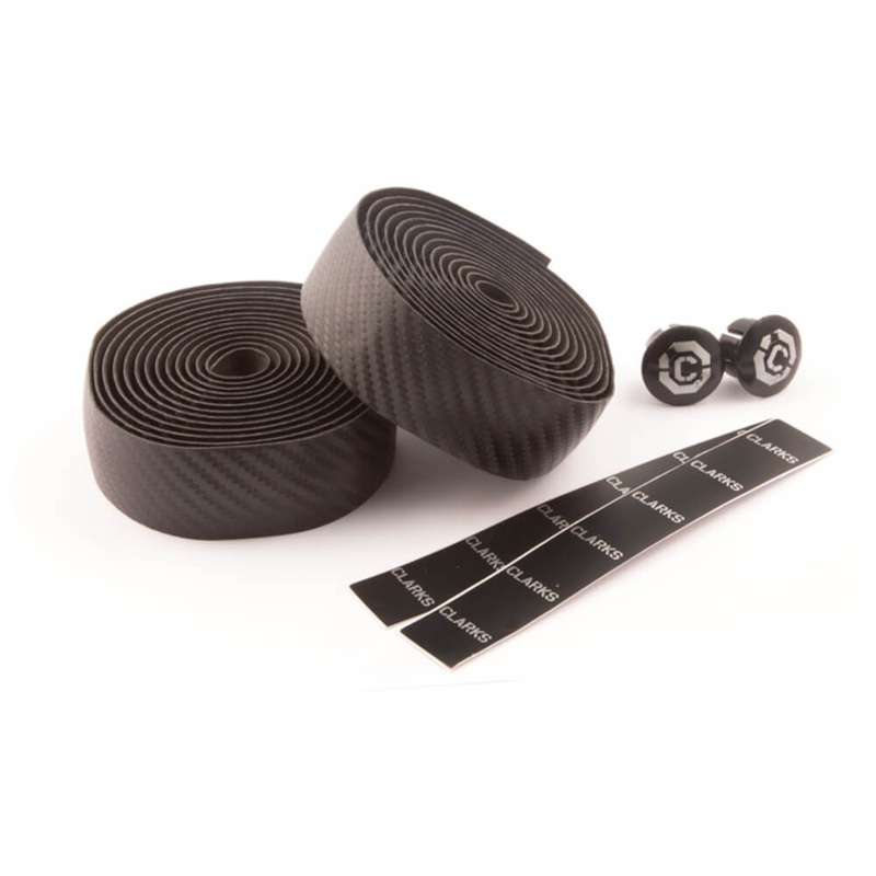 Clarks CHBT-CARB Carbon Effect With Plugs & Finishing Tape Bike Handlebar Tape